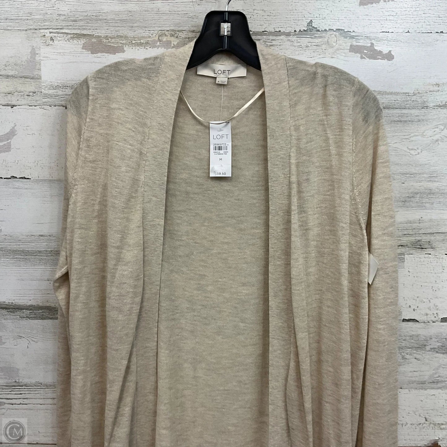 Sweater Cardigan By Loft In Beige, Size: M