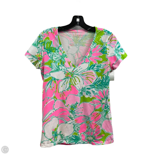 Top Short Sleeve By Lilly Pulitzer In Pink, Size: M