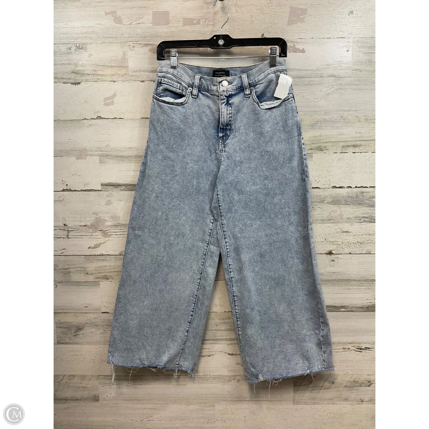 Jeans Wide Leg By Banana Republic In Blue Denim, Size: 6