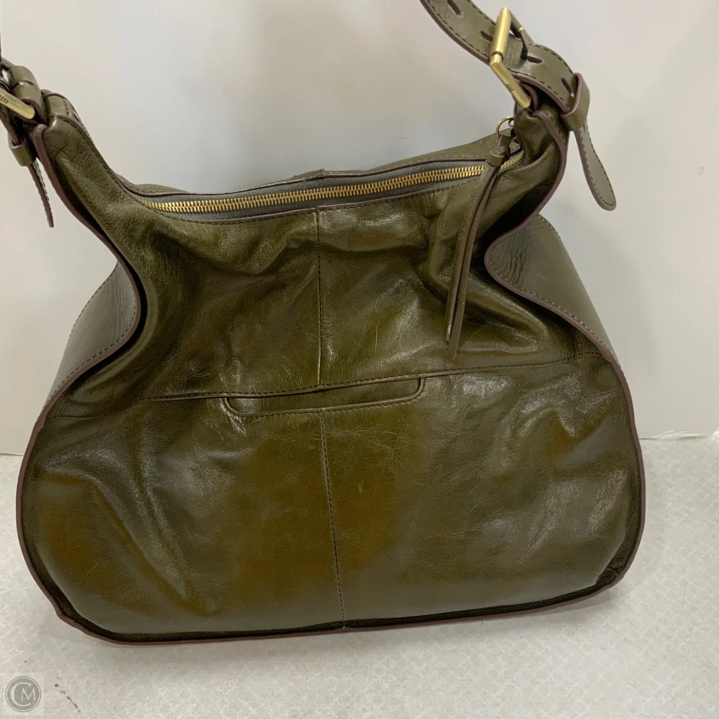 Handbag Leather By Hobo Intl, Size: Large