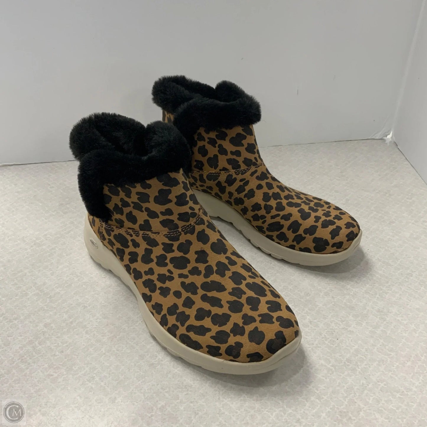 Boots Ankle Flats By Skechers In Animal Print, Size: 8