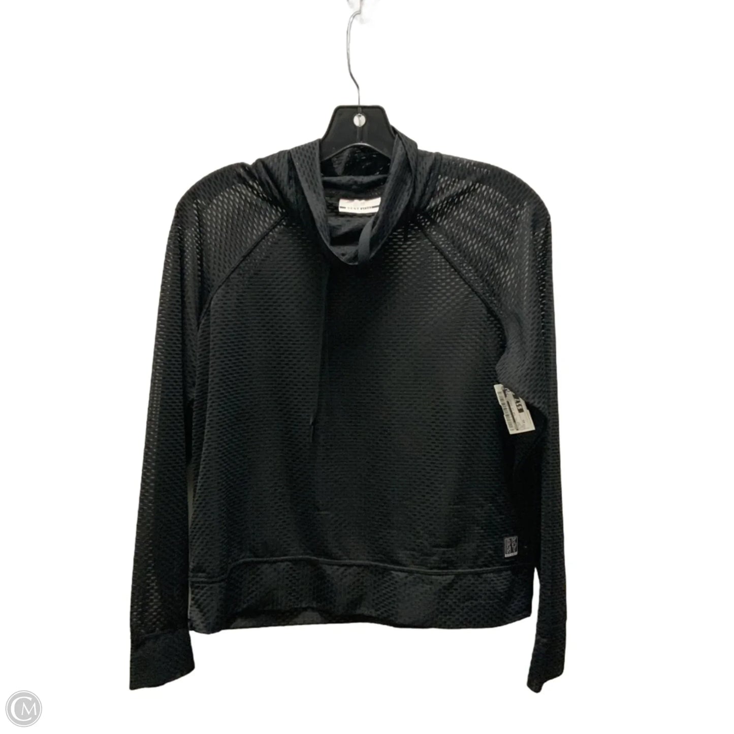 Athletic Top Long Sleeve Collar By Dkny In Black, Size: Xs