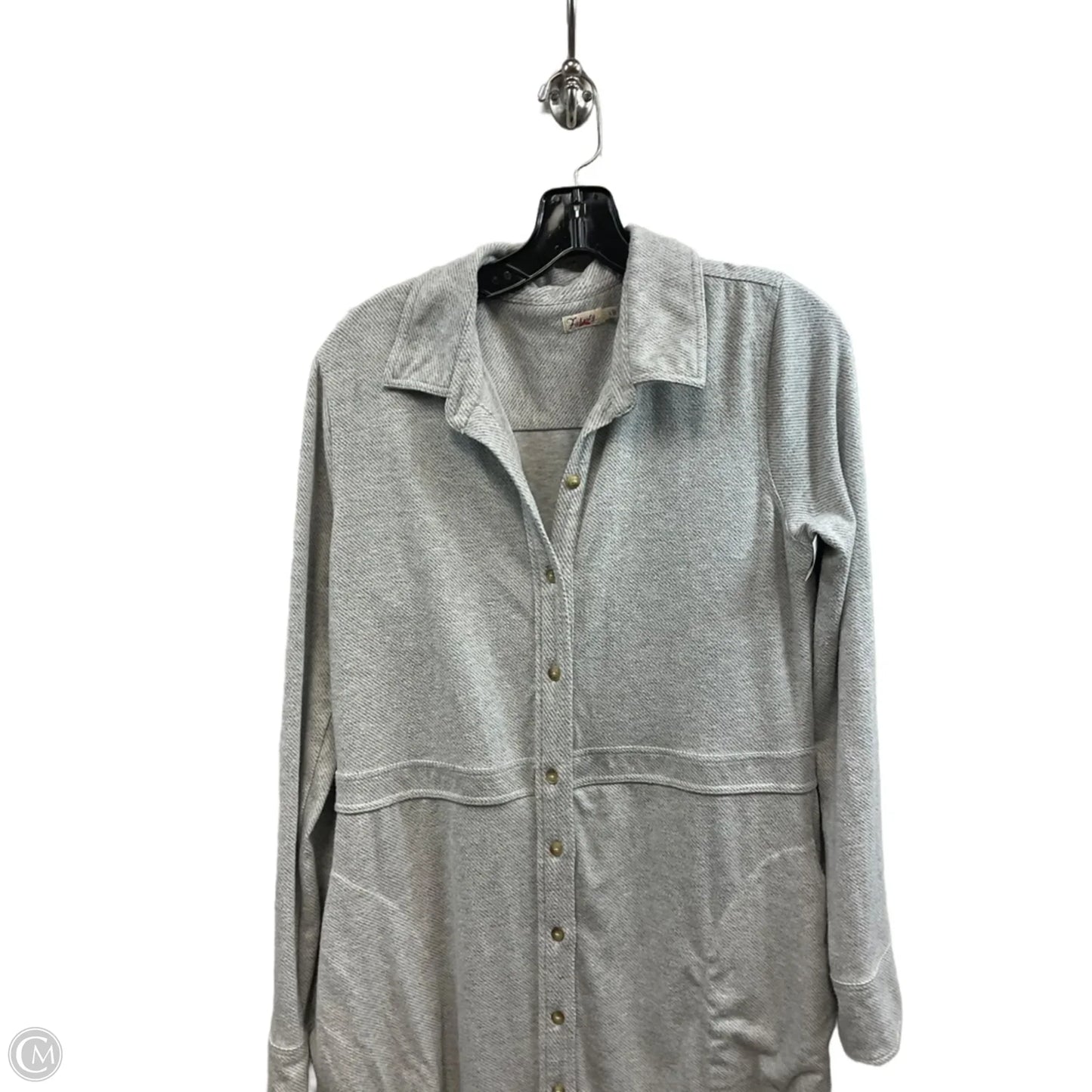 Dress Casual Midi By Faherty In Grey, Size: L