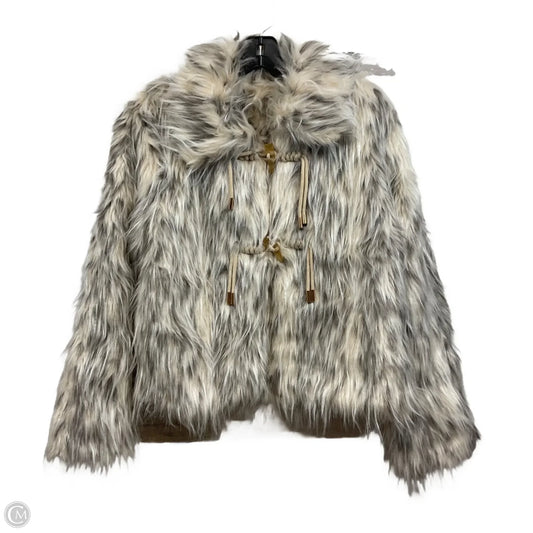 Coat Faux Fur & Sherpa By Coco And Carmen In Cream, Size: S