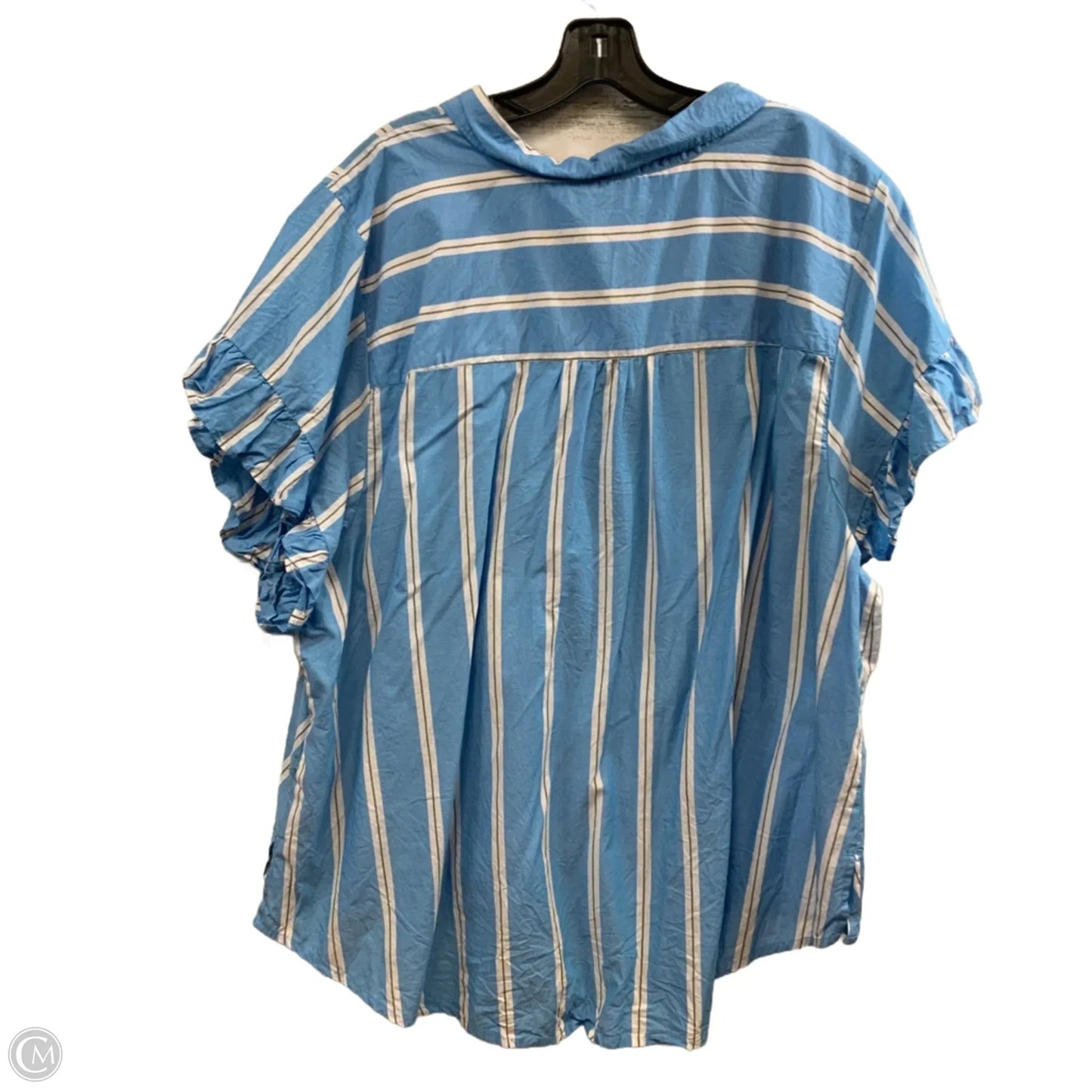 Top Short Sleeve By Lane Bryant In Blue, Size: 2x