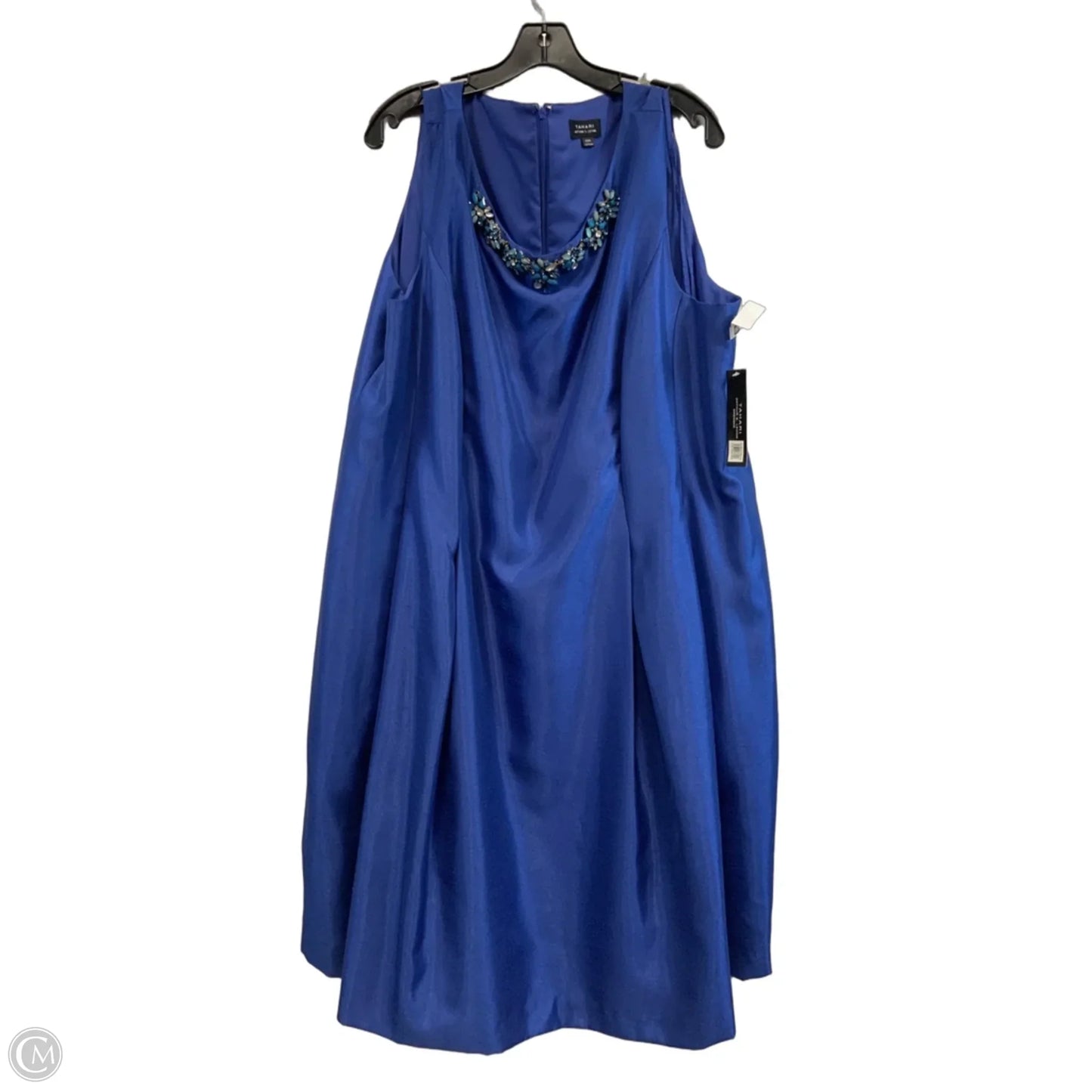 Dress Party Midi By Tahari By Arthur Levine In Blue, Size: 3x