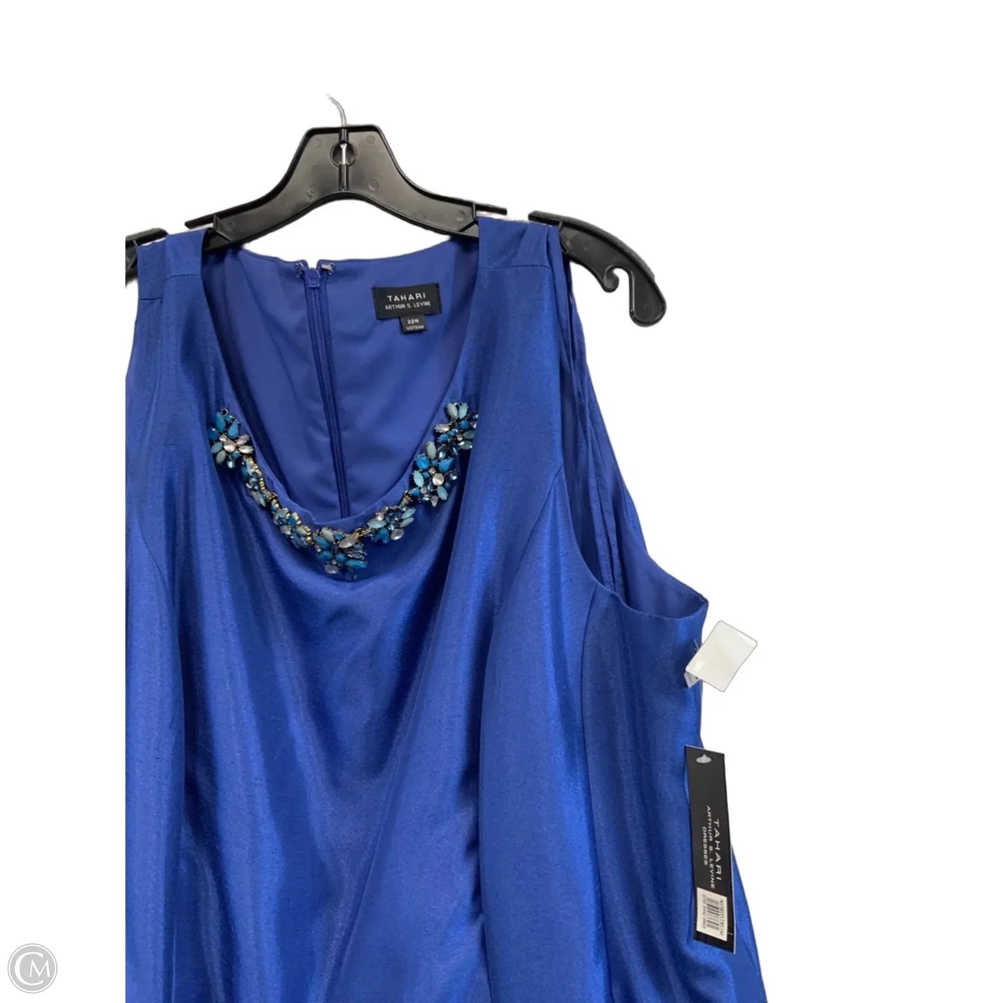 Dress Party Midi By Tahari By Arthur Levine In Blue, Size: 3x