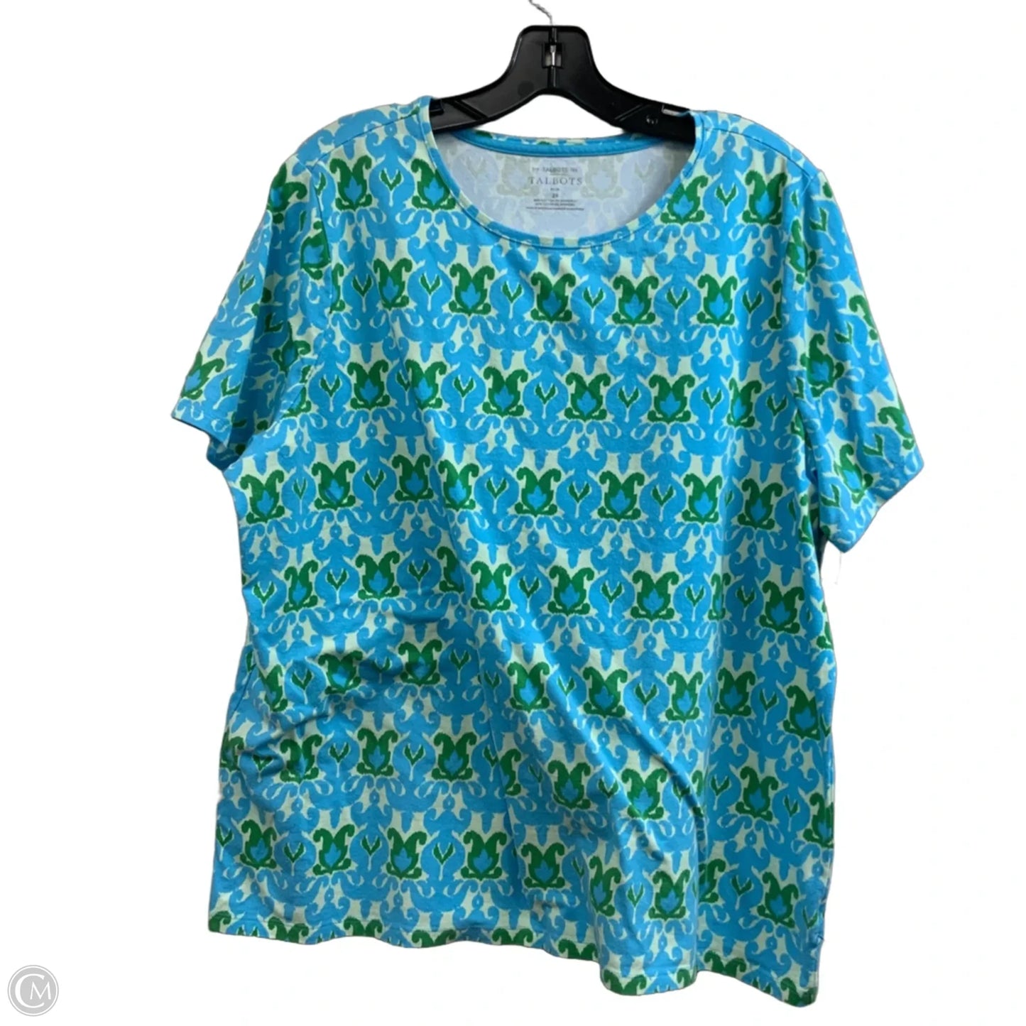 Top Short Sleeve By Talbots In Blue, Size: 2x