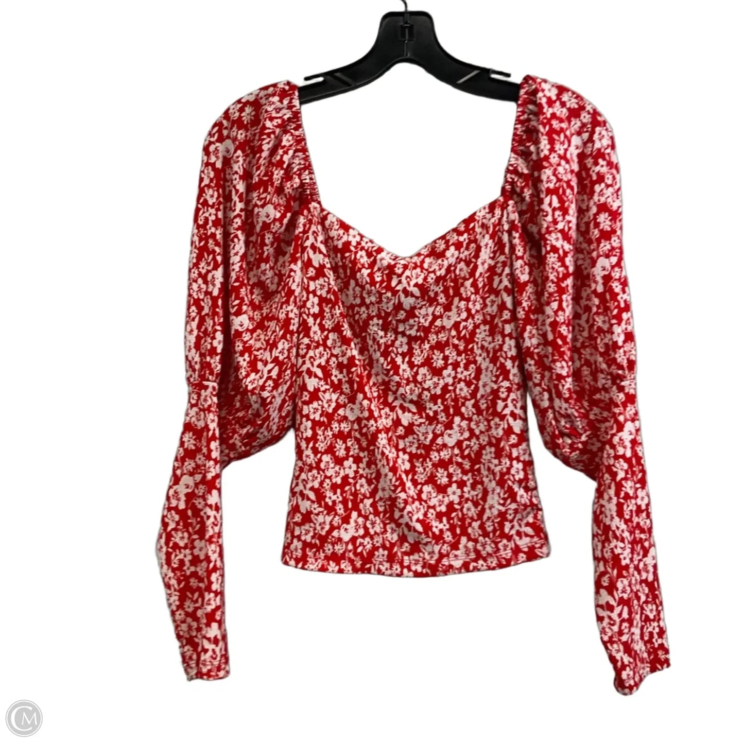 Top Long Sleeve By Anthropologie In Red, Size: Xs
