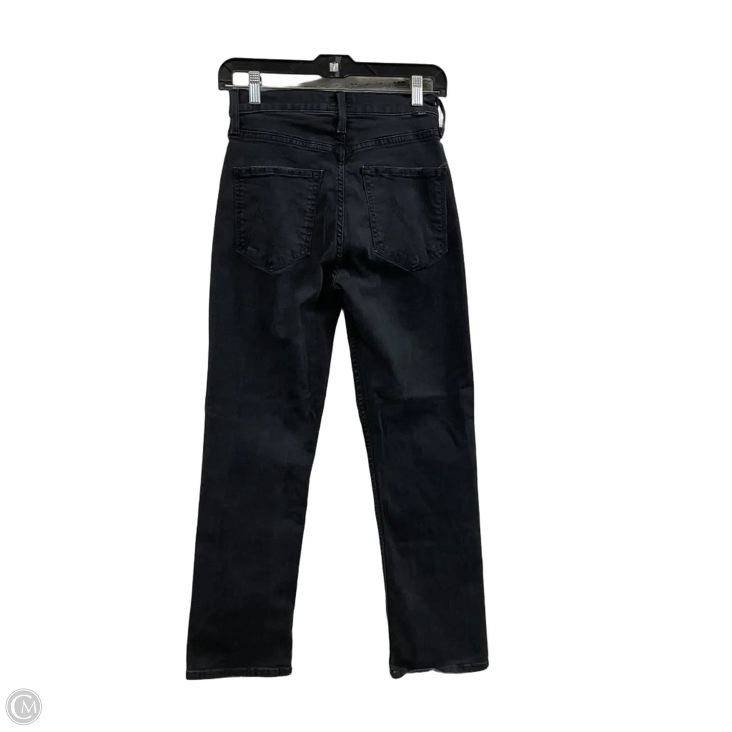 Jeans Straight By Mother In Black Denim, Size: 2