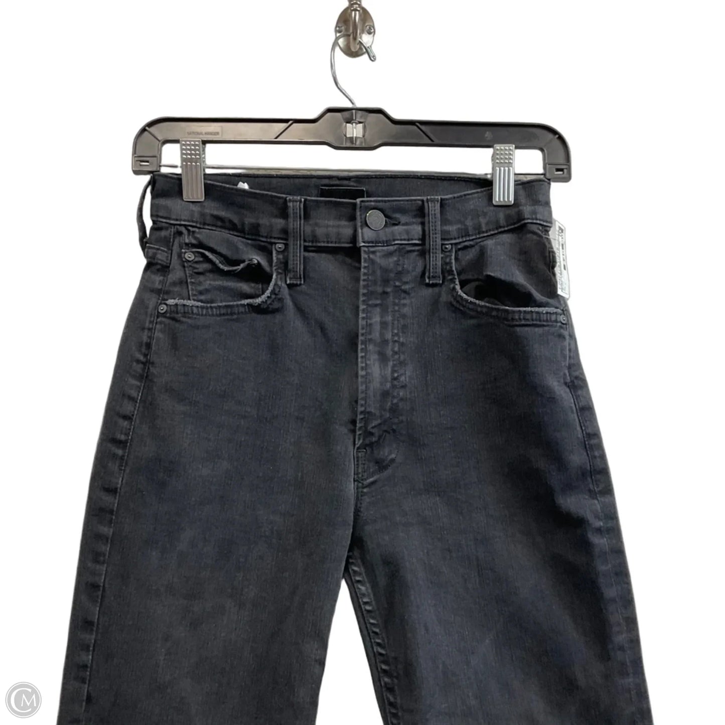 Jeans Straight By Mother In Black Denim, Size: 2