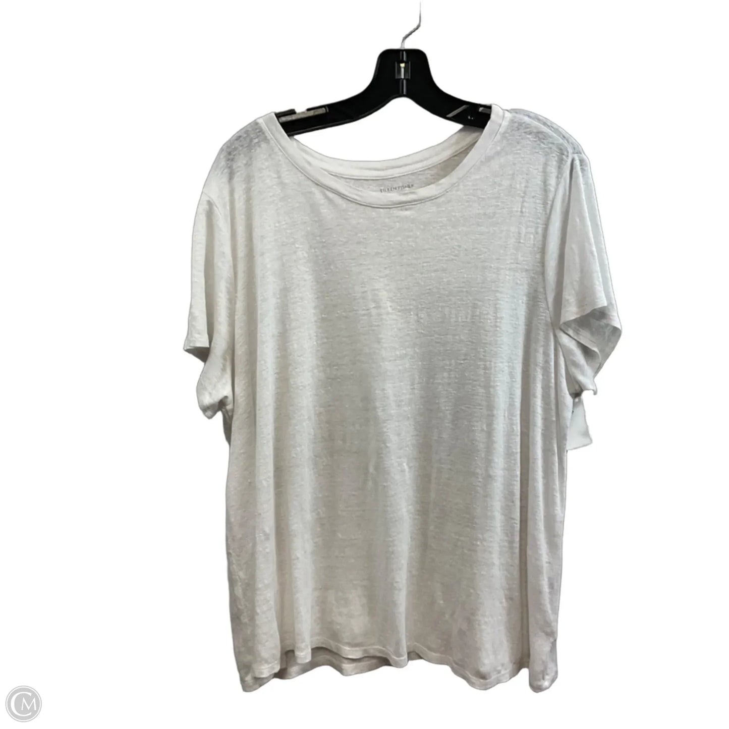 Top Short Sleeve By Eileen Fisher In White, Size: L