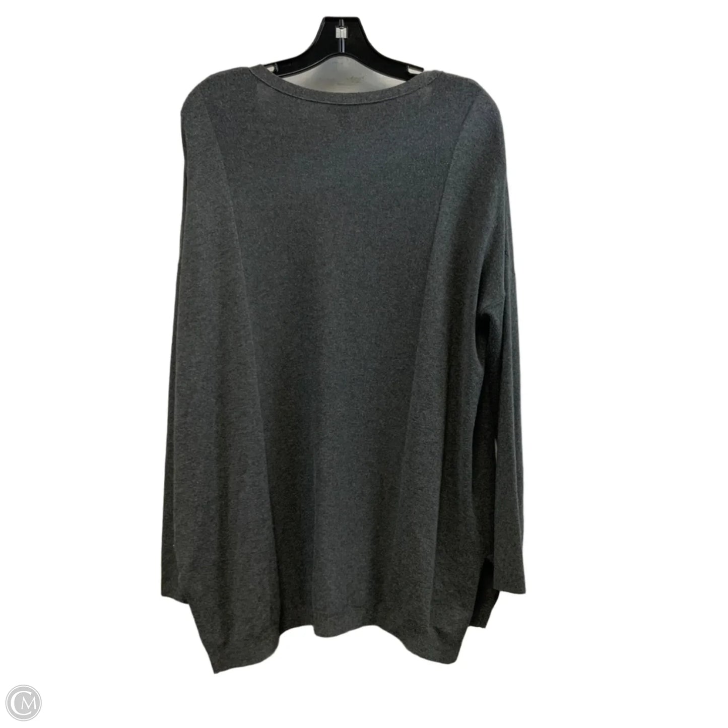 Sweater Cardigan By Eileen Fisher In Grey, Size: L