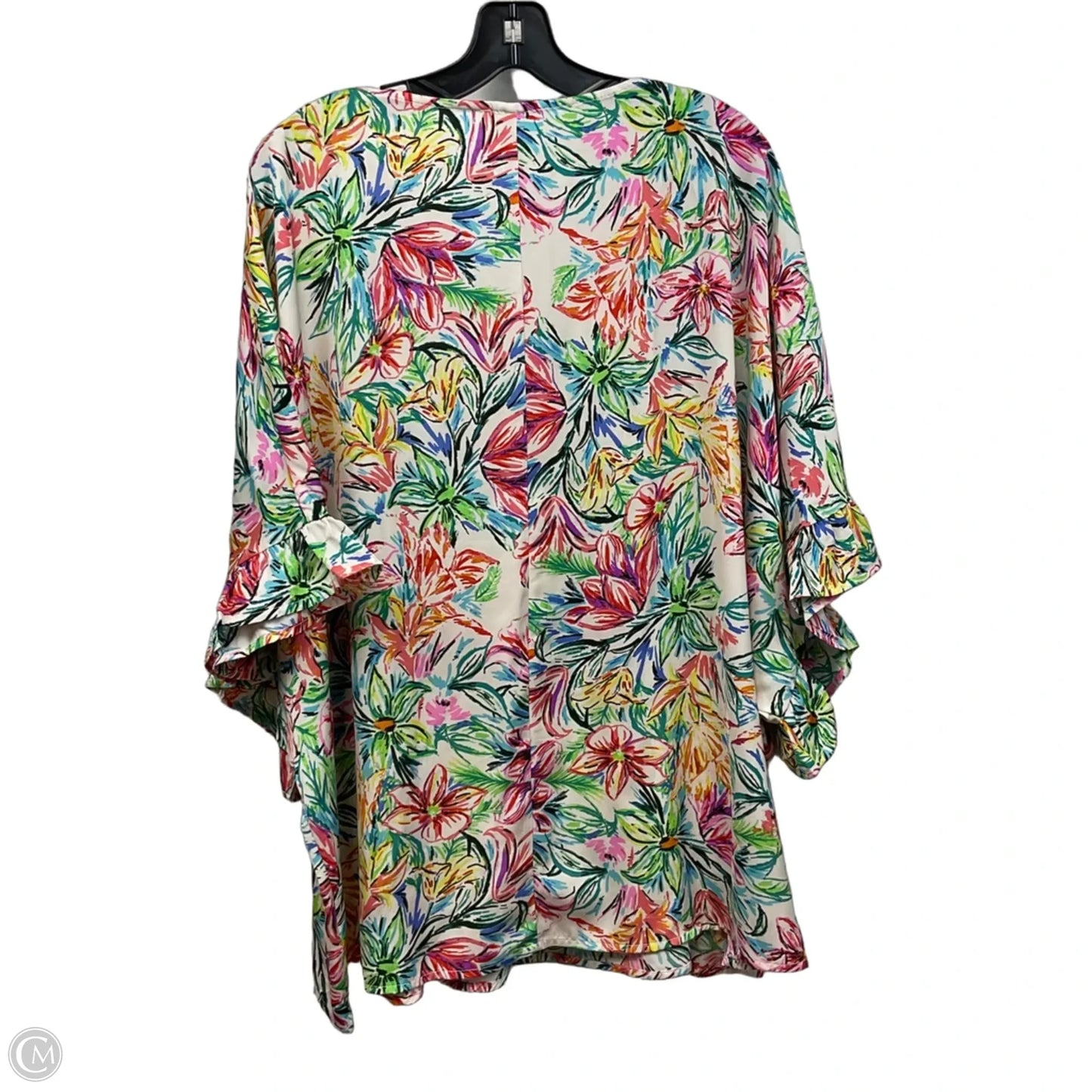 Top Short Sleeve By Emily Wonder In Pink, Size: 1x