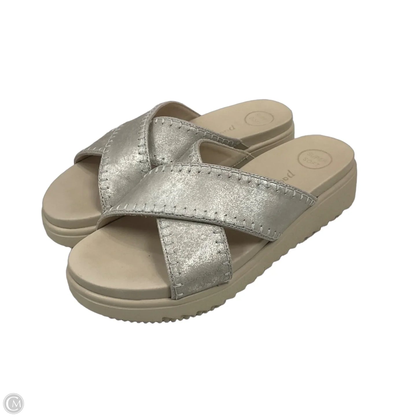 Sandals Heels Wedge By Paul Green In Cream, Size: 8.5