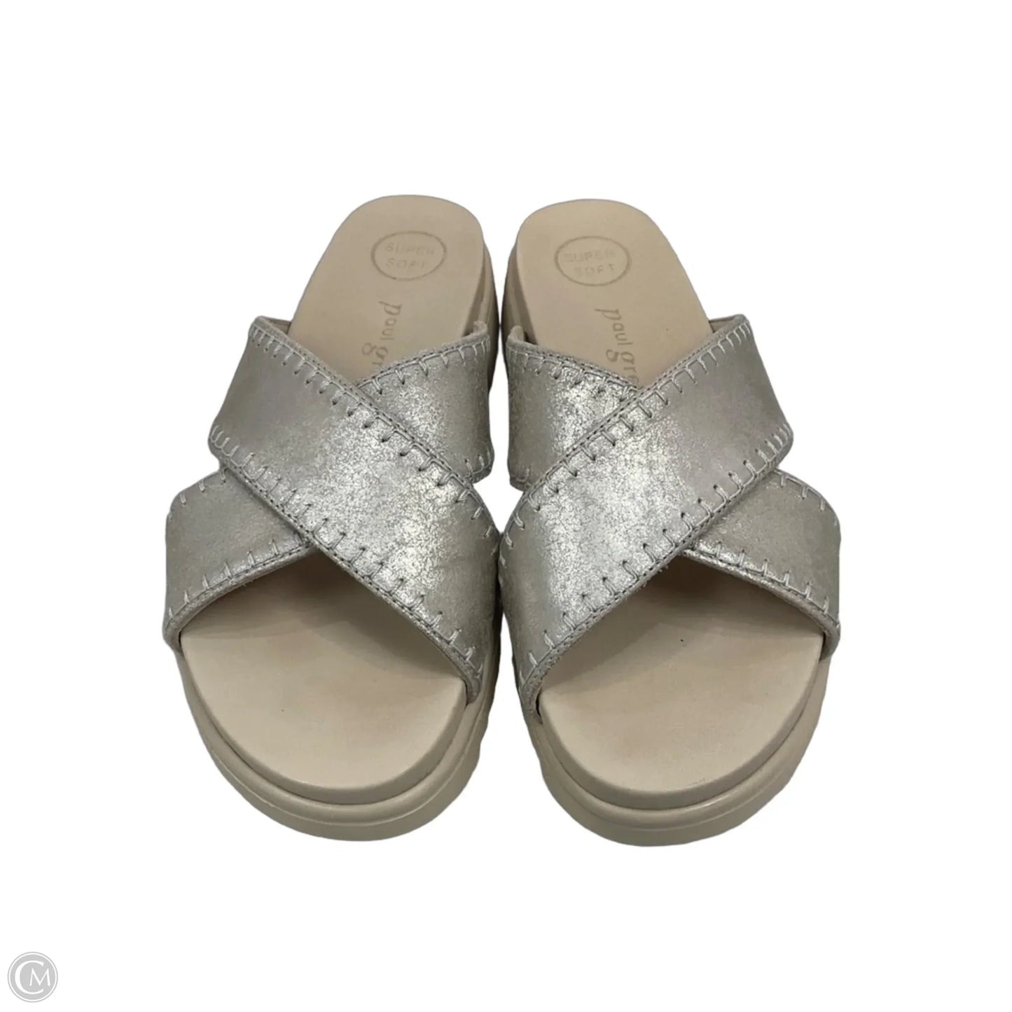 Sandals Heels Wedge By Paul Green In Cream, Size: 8.5