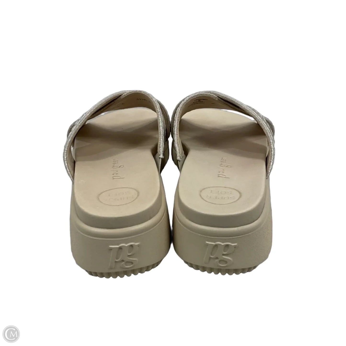 Sandals Heels Wedge By Paul Green In Cream, Size: 8.5