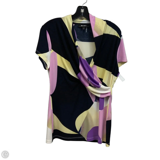 Top Short Sleeve By Dkny In Purple, Size: L
