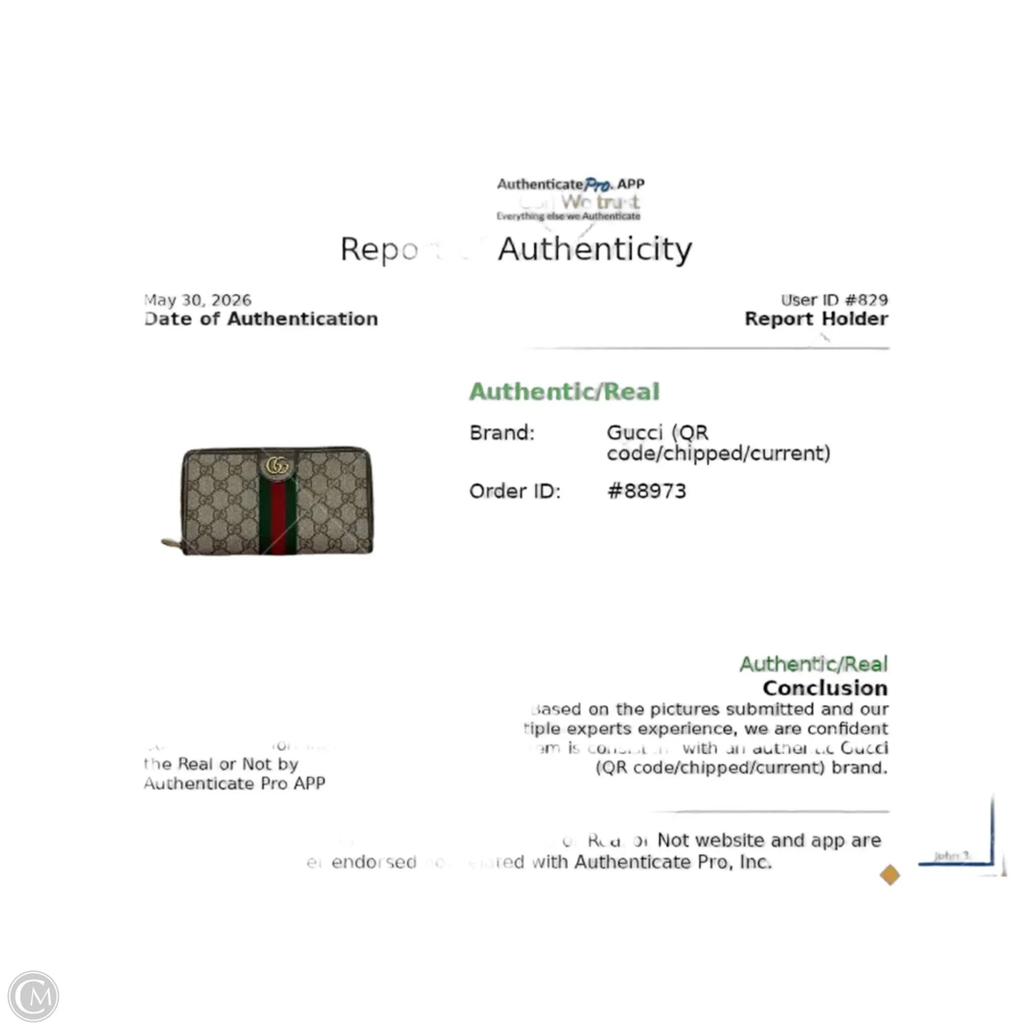 Wallet Luxury Designer By Gucci, Size: Large
