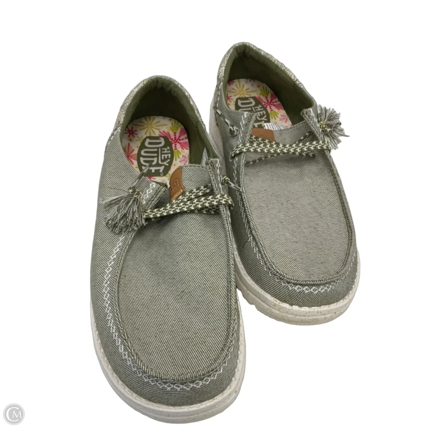 Shoes Flats By Hey Dude In Green, Size: 9