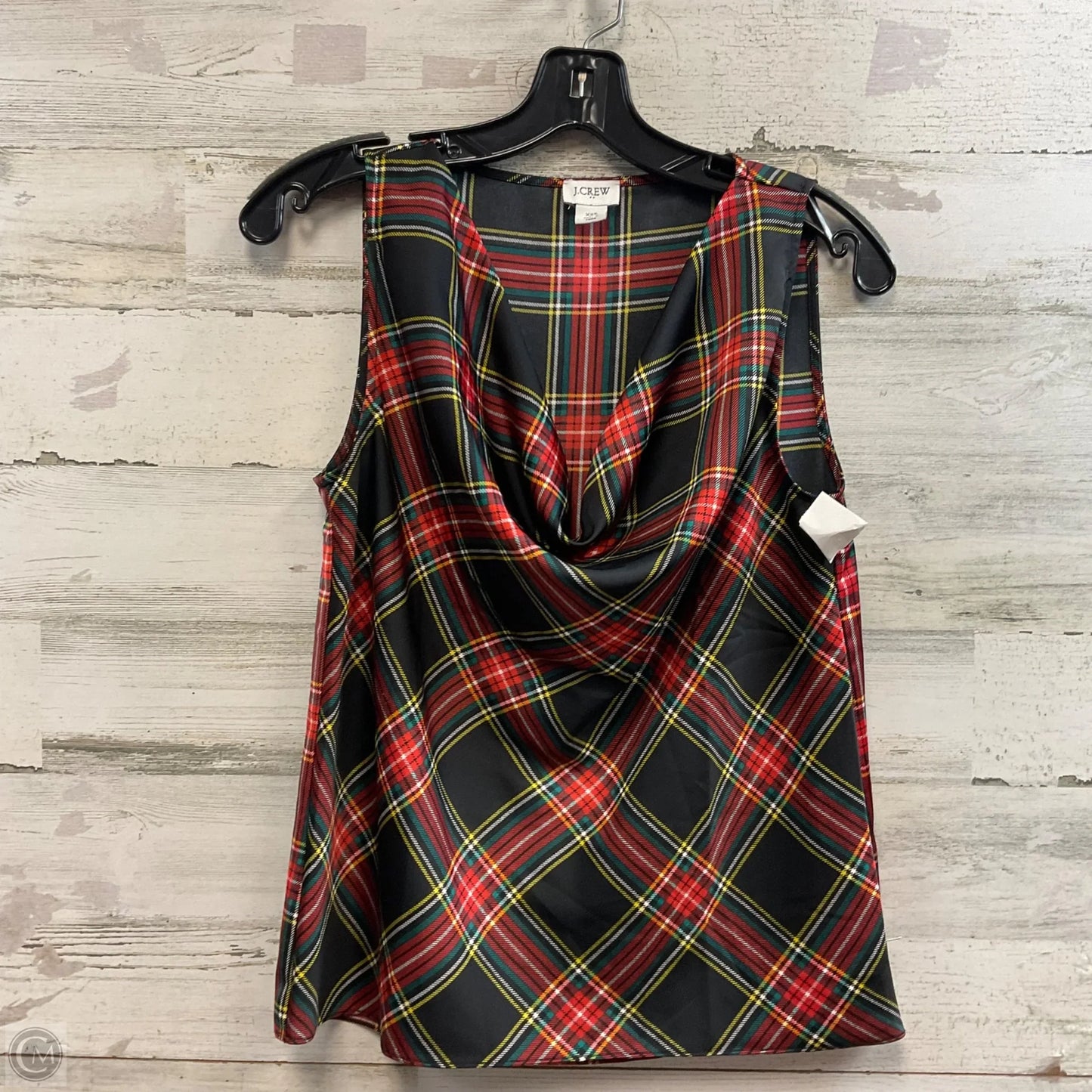 Top Sleeveless Basic By J. Crew In Black & Red, Size: Xxs