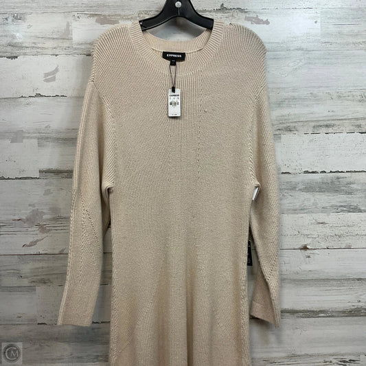 Dress Sweater By Express In Beige, Size: L