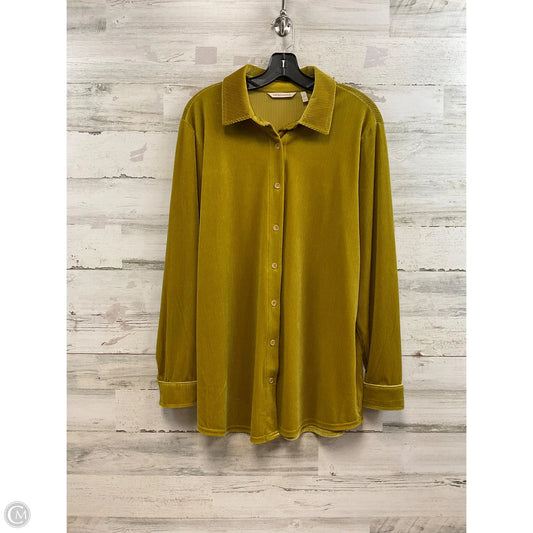 Tunic Long Sleeve By Soft Surroundings In Chartreuse, Size: L