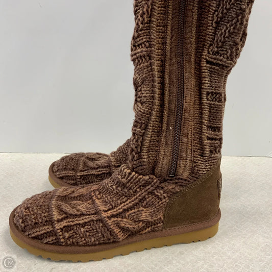 Boots Knee Flats By Ugg In Brown, Size: 6
