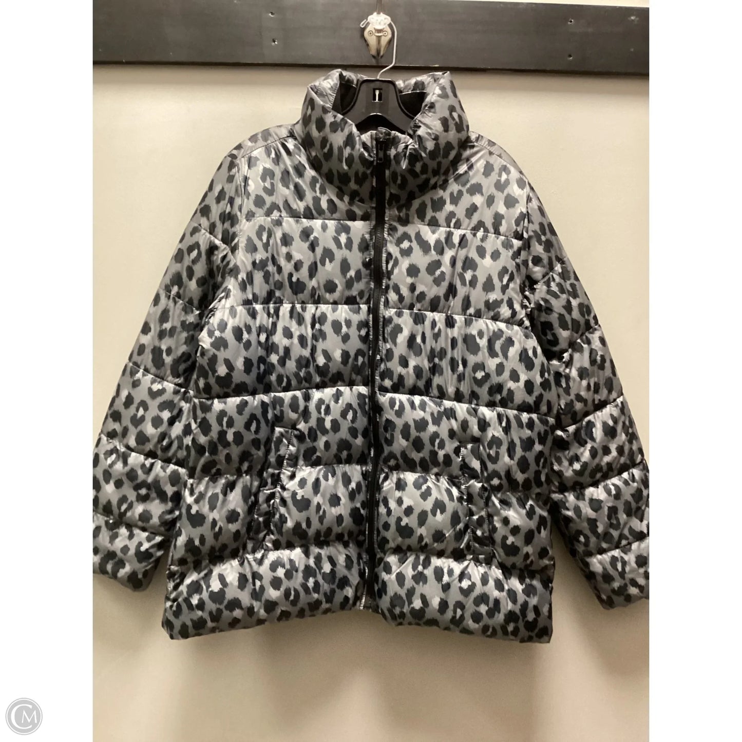 Jacket Puffer & Quilted By Old Navy In Animal Print, Size: L