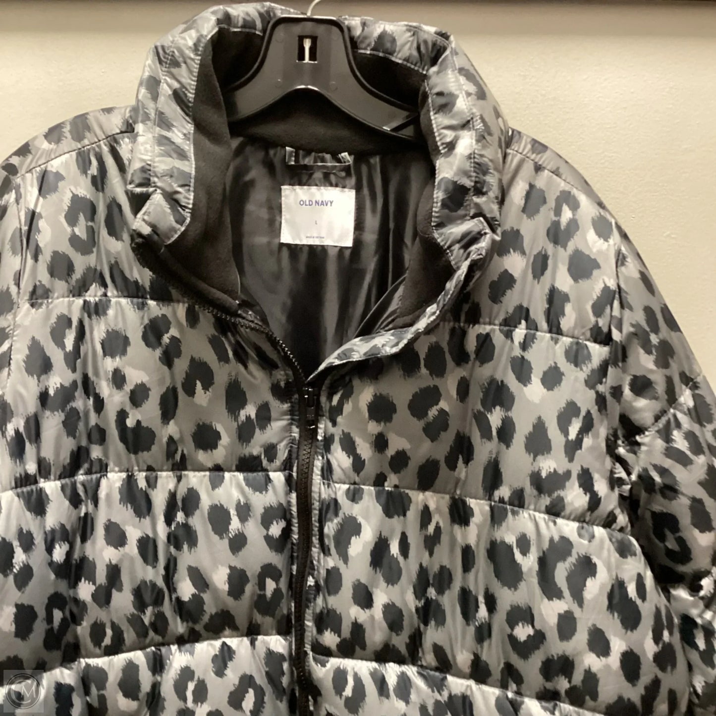 Jacket Puffer & Quilted By Old Navy In Animal Print, Size: L