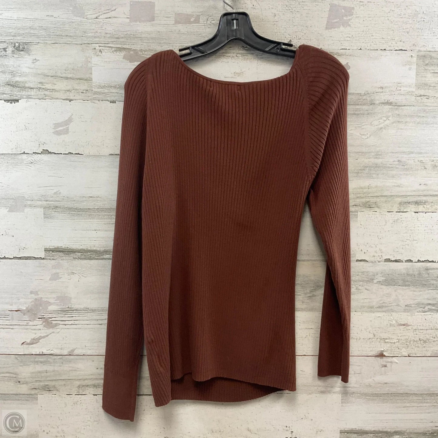 Top Long Sleeve By Anthropologie In Brown, Size: Xl