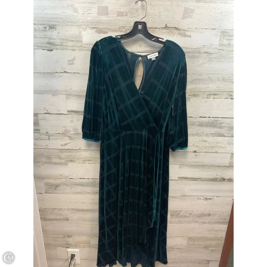 Dress Party Long By Calvin Klein In Green, Size: L