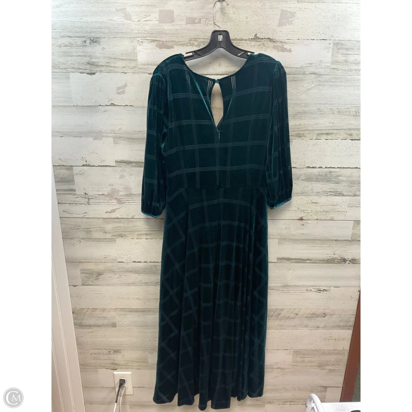 Dress Party Long By Calvin Klein In Green, Size: L