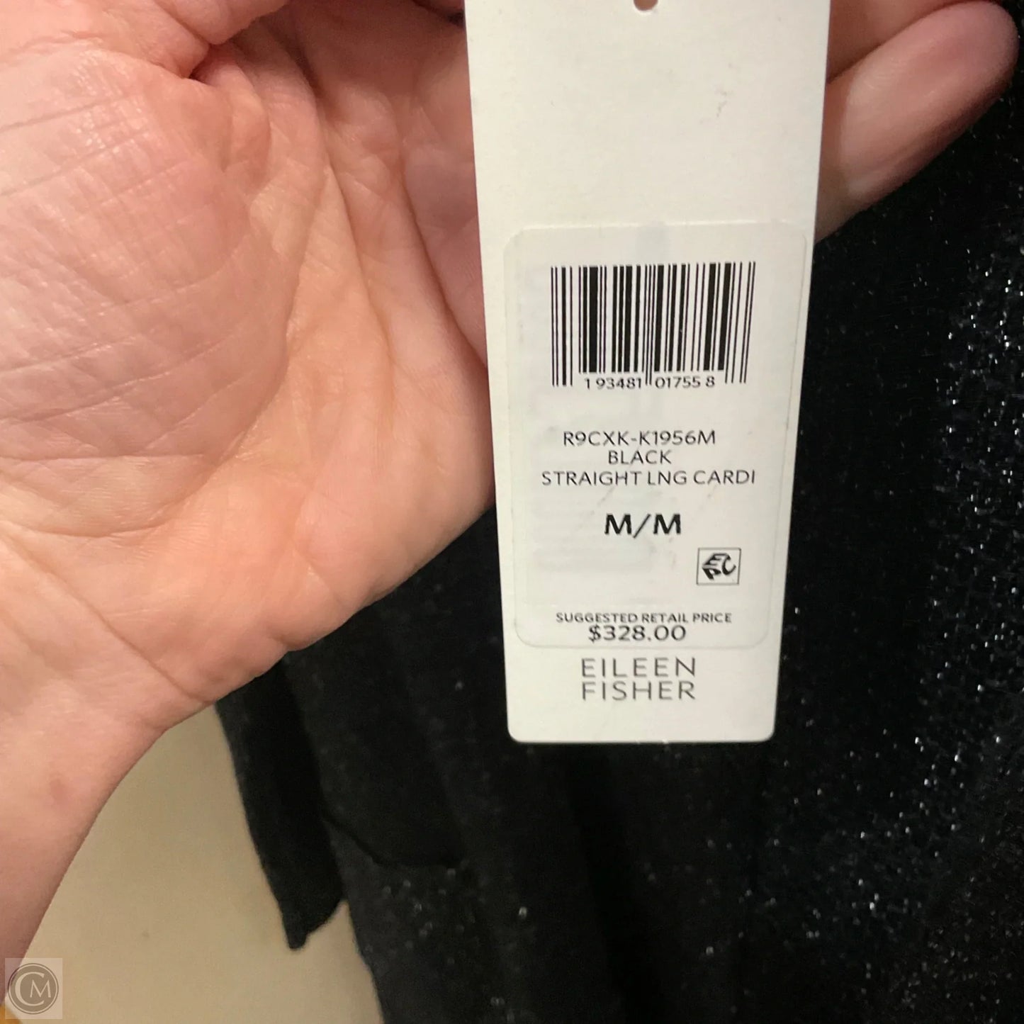 Sweater Cardigan By Eileen Fisher In Black, Size: M