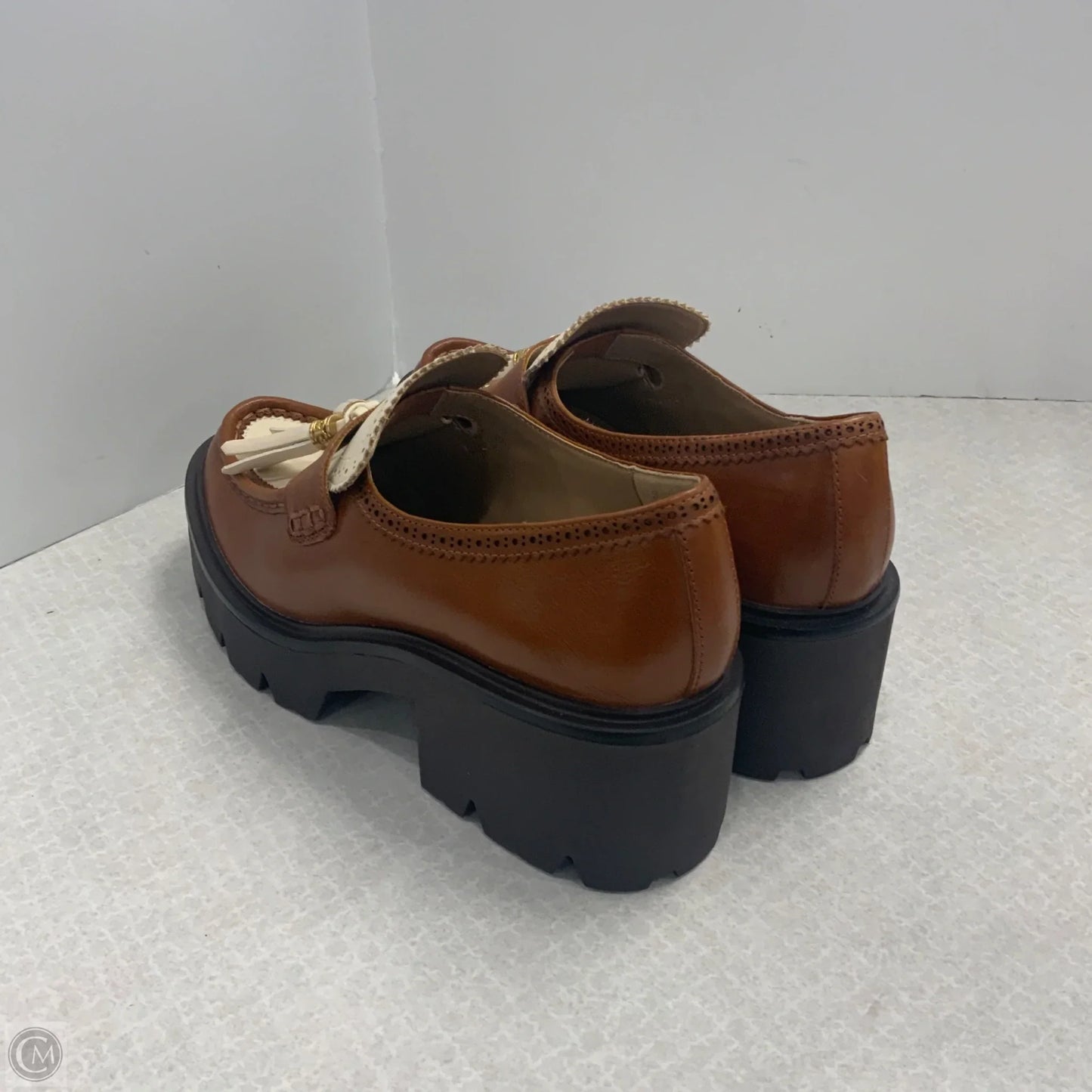 Shoes Heels Block By Sam Edelman In Brown & Cream, Size: 9