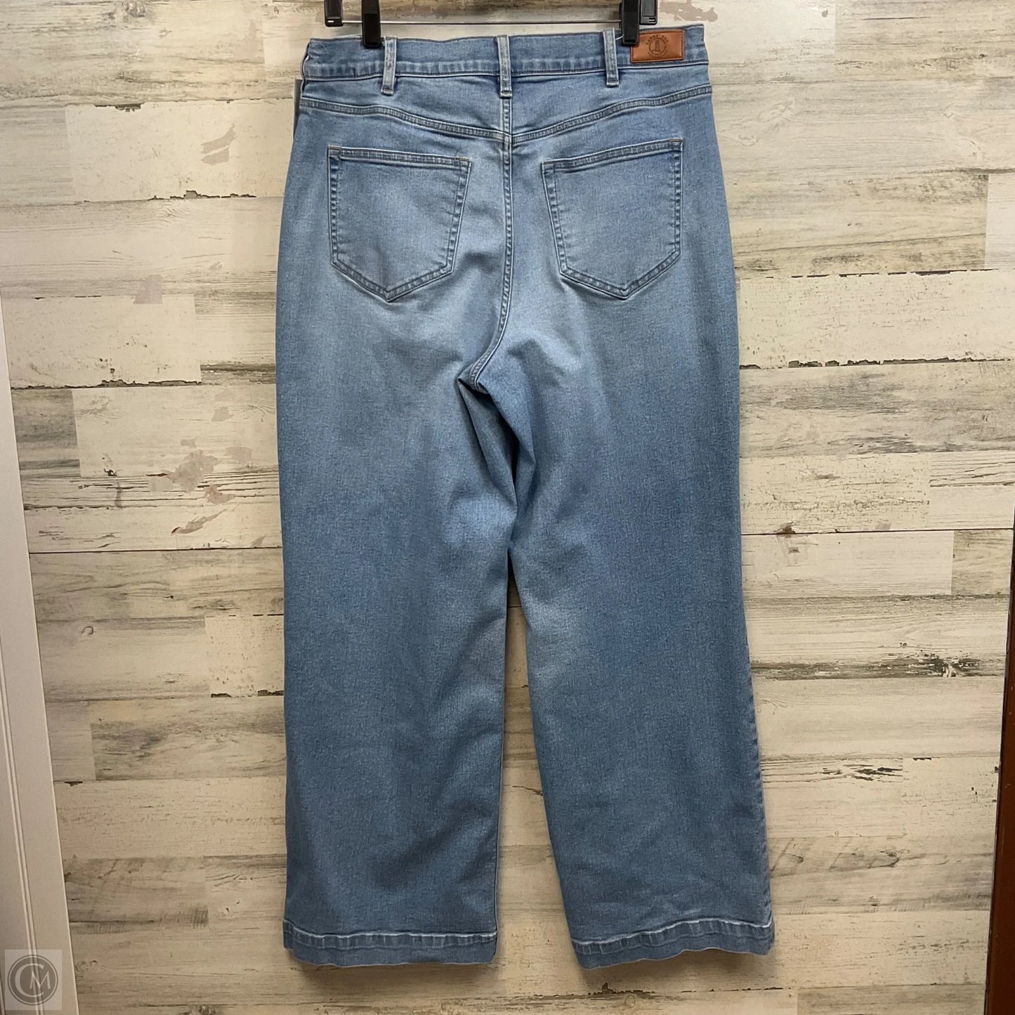 Jeans Wide Leg By Lands End In Blue Denim, Size: 16