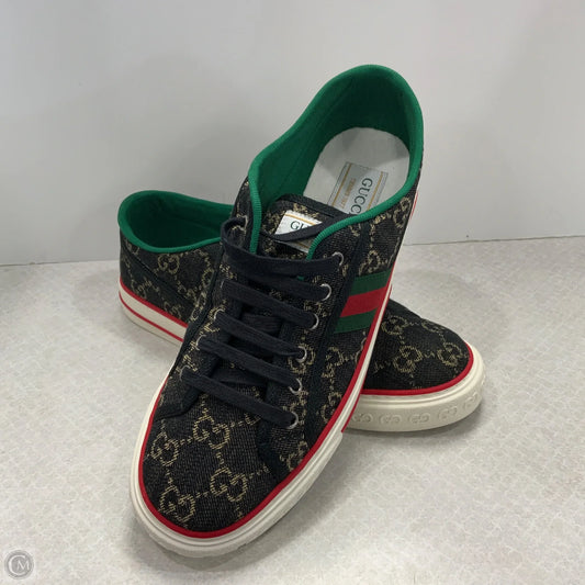 Shoes Luxury Designer By Gucci In Black, Size: 10