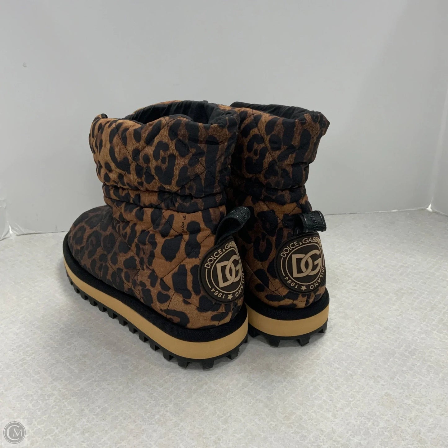 Boots Luxury Designer By Dolce And Gabbana In Animal Print, Size: 10