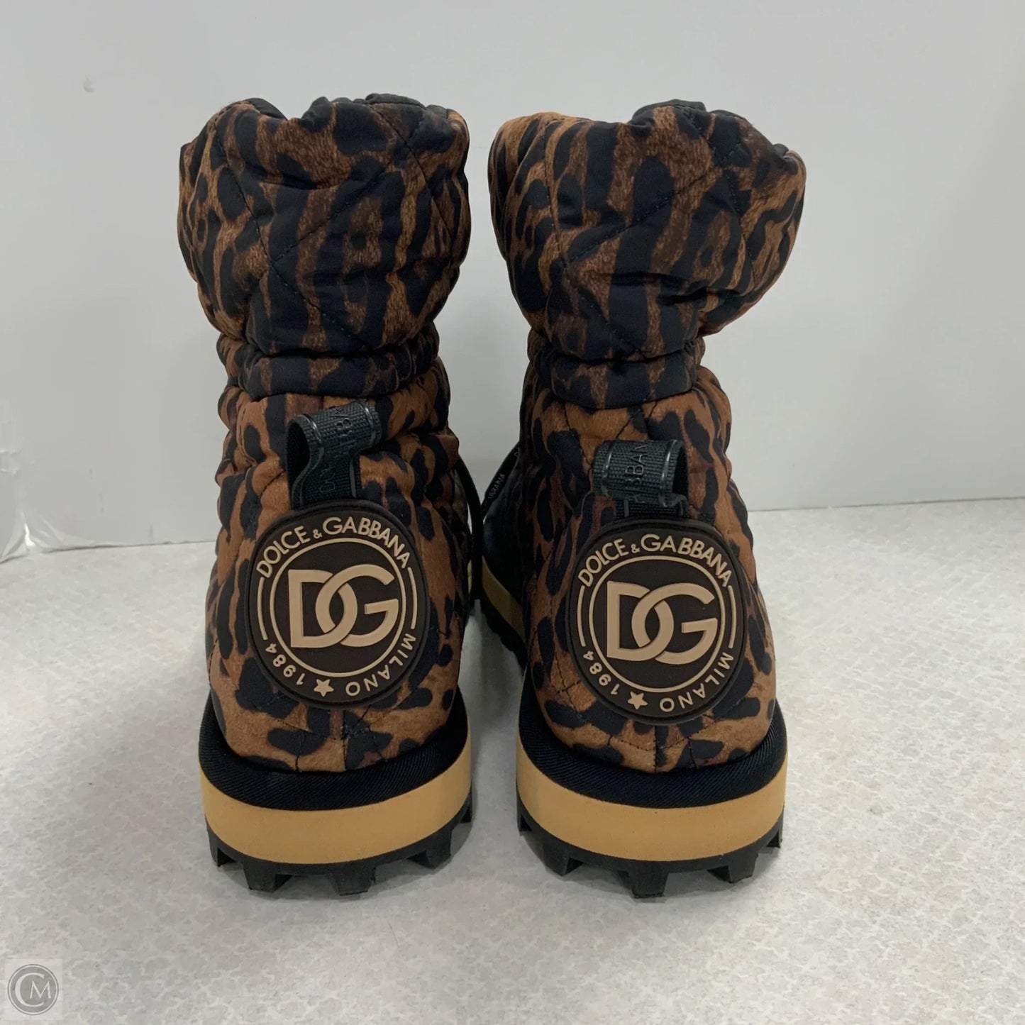 Boots Luxury Designer By Dolce And Gabbana In Animal Print, Size: 10
