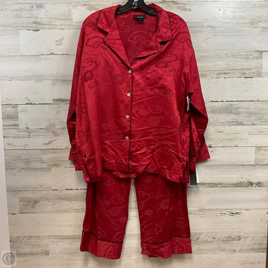 Pajamas 2pc By Natori In Red, Size: L
