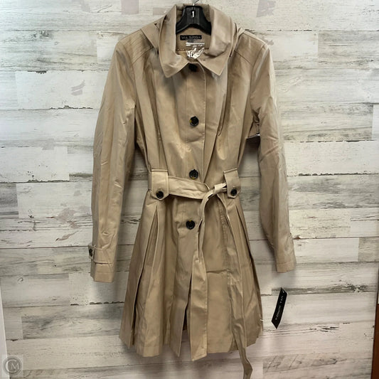 Coat Trench Coat By Via Spiga In Tan, Size: L