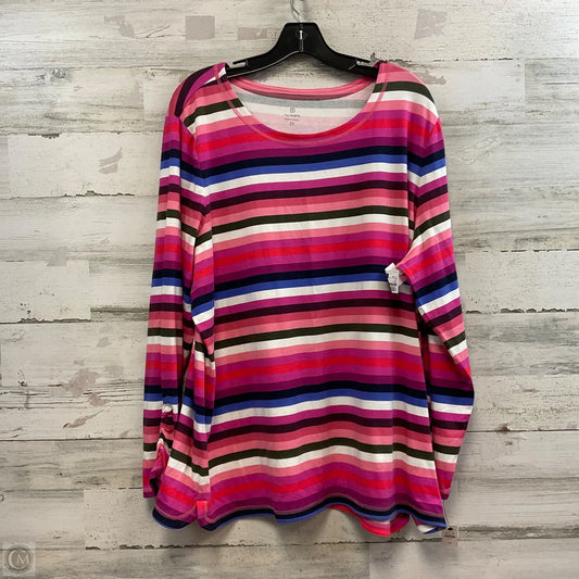 Top Long Sleeve By Talbots In Pink, Size: 2x
