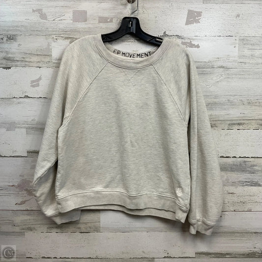Sweatshirt Crewneck By Free People In Grey, Size: M