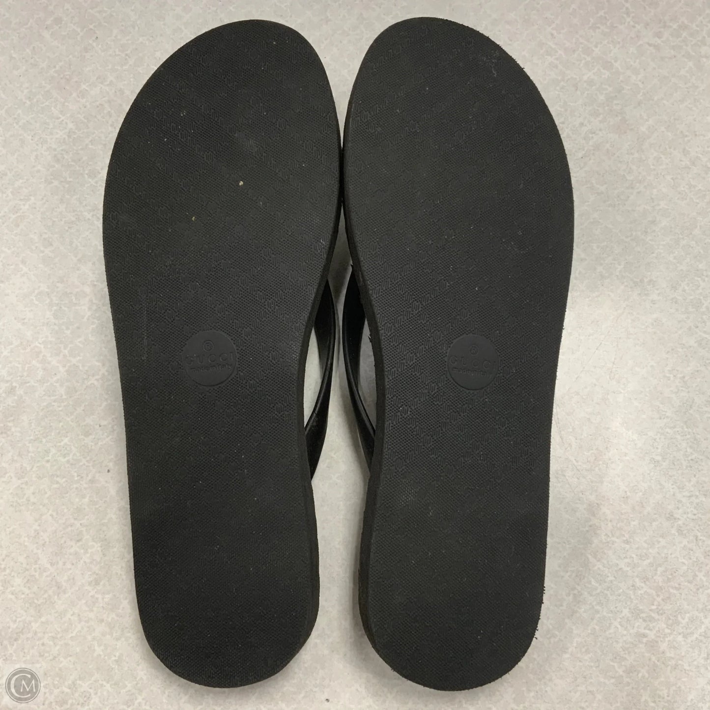 Sandals Luxury Designer By Gucci In Black, Size: 11