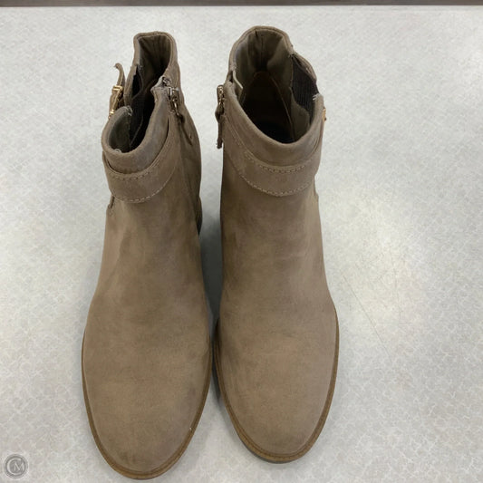 Boots Ankle Heels By Dr Scholls In Tan, Size: 9