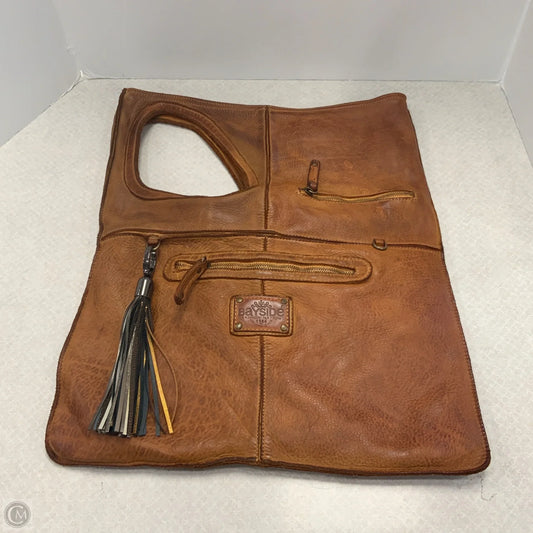 Handbag Leather By Bayside, Size: Large