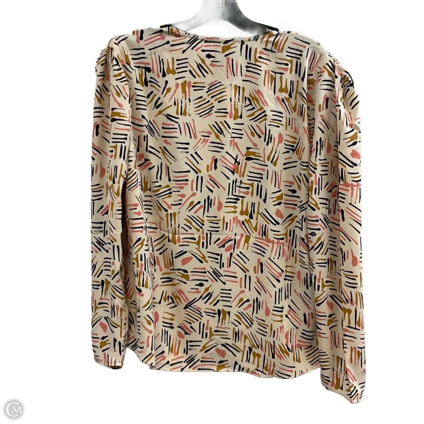 Blouse Long Sleeve By Cabi In Beige, Size: M