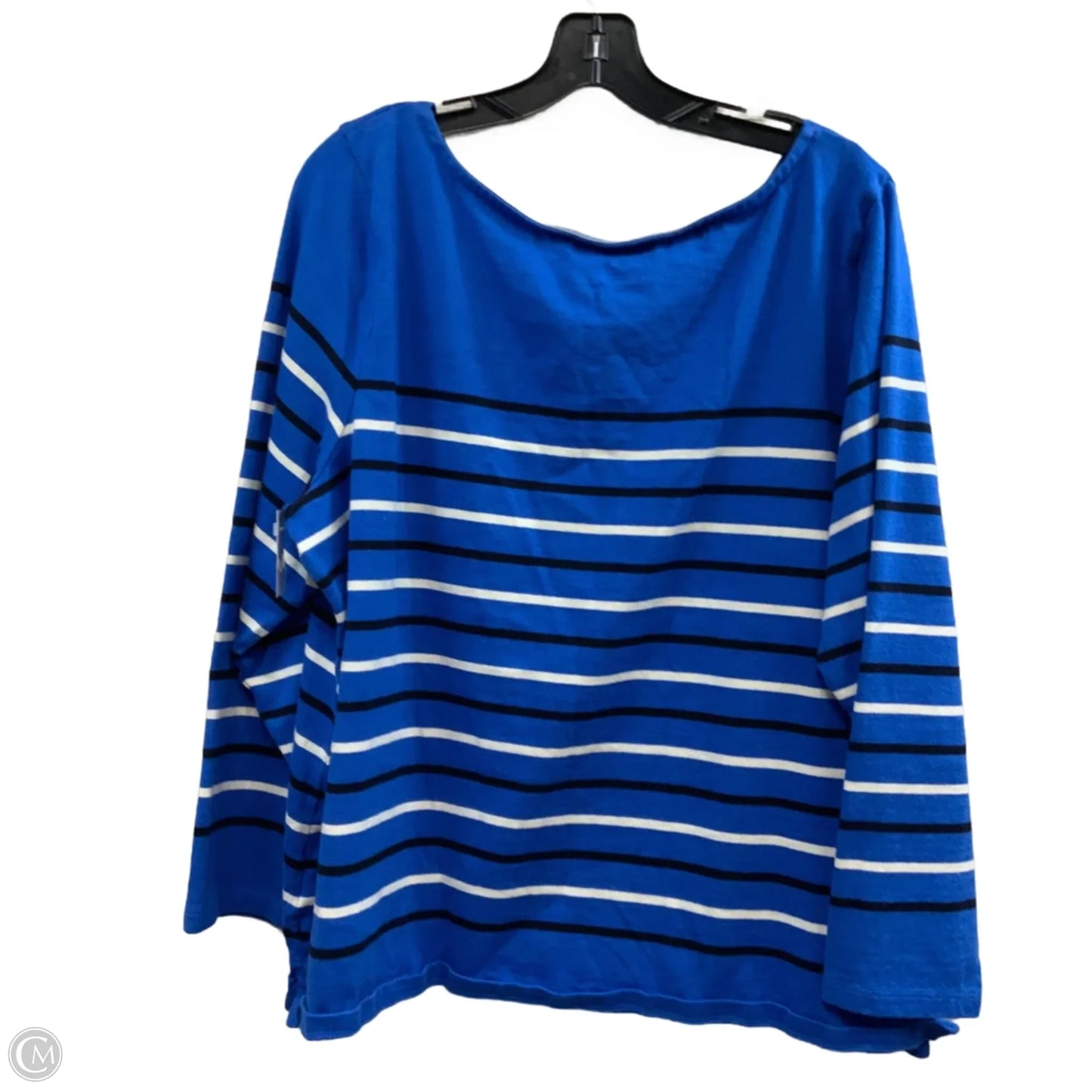 Top 3/4 Sleeve By Talbots In Blue, Size: 2x