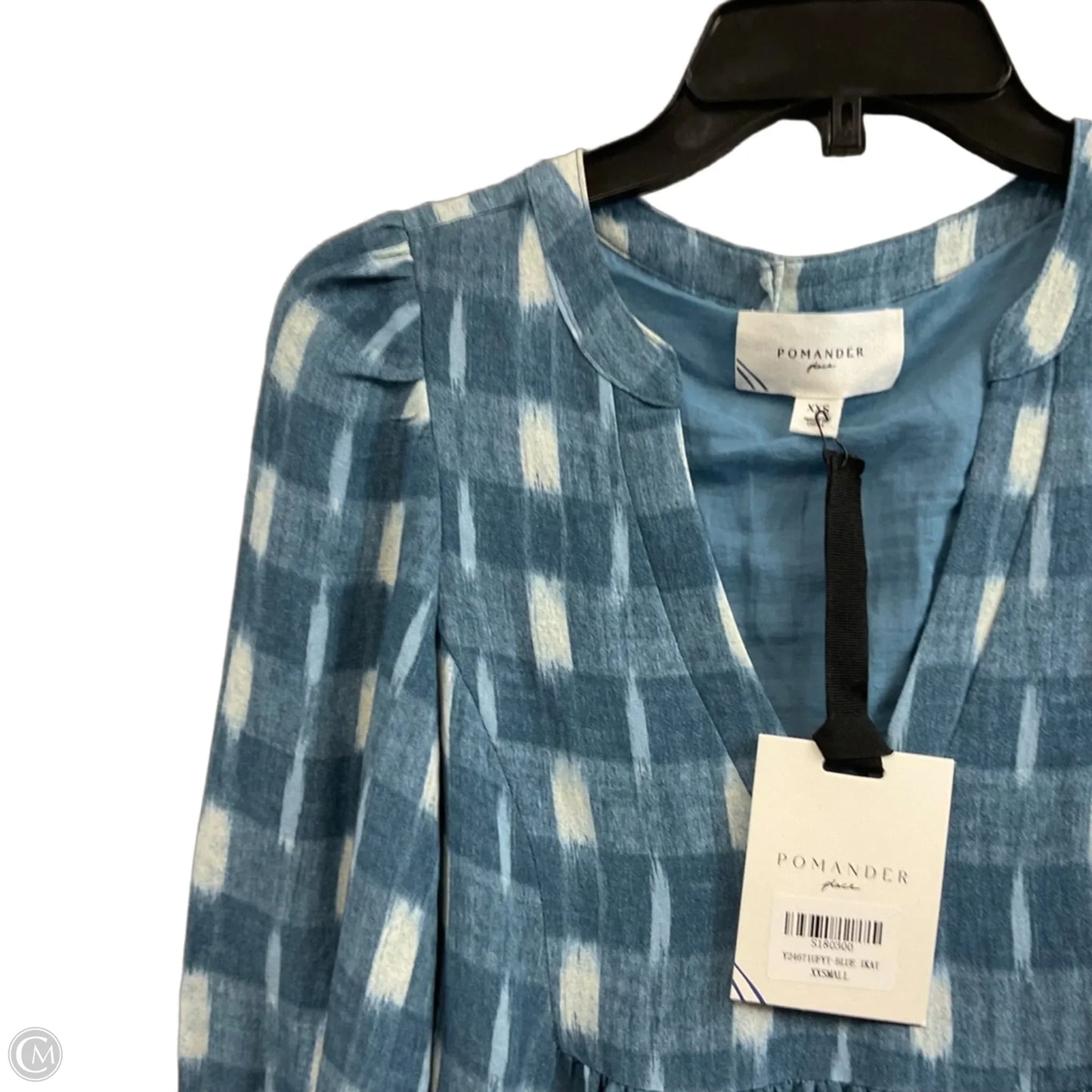 Dress Casual Short By Pomander Place In Blue & White, Size: Xxs