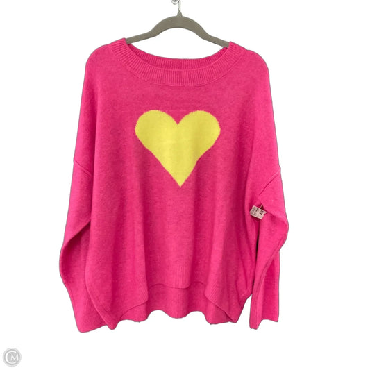 Sweater By Vince Camuto In Pink, Size: L